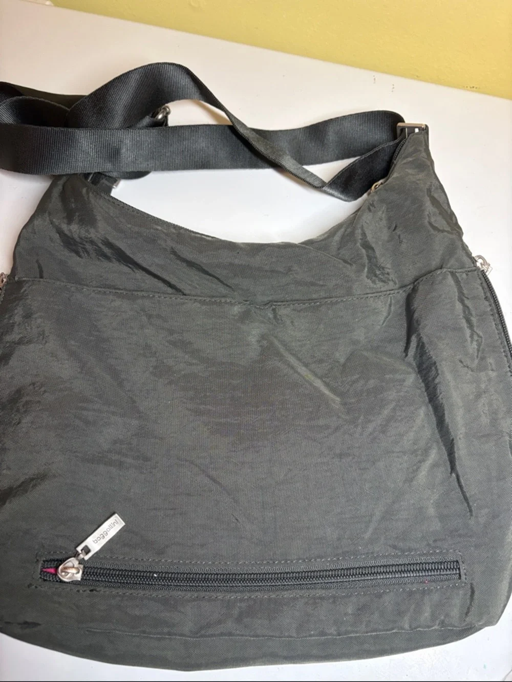 Baggallini Gray Nylon Travel Crossbody